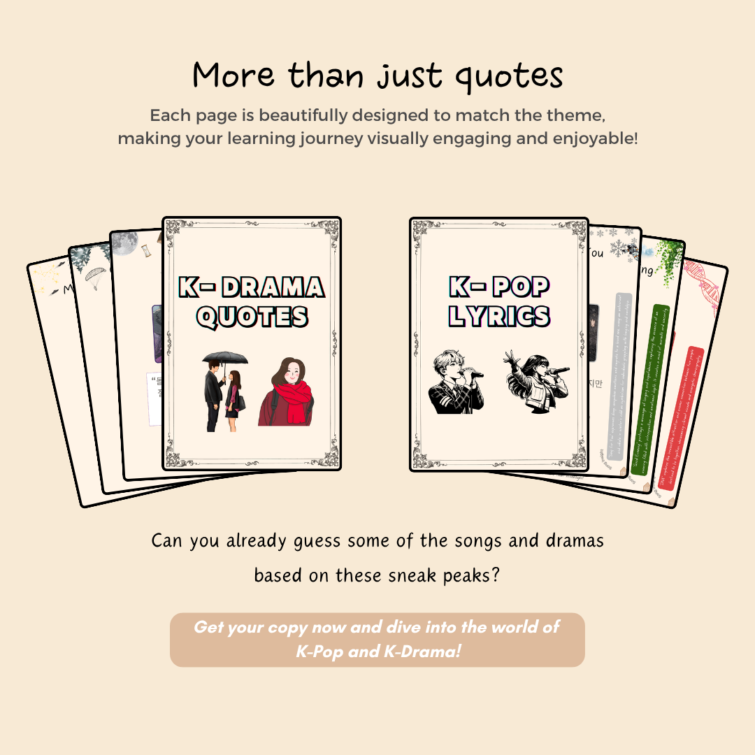 K-Pop Beats & K-Drama Feels: Learn Korean with your favorite lyrics and drama quotes